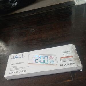 JALL 16" Large Digital Wall Clock with Remote Control, Dual 16 inches, Black